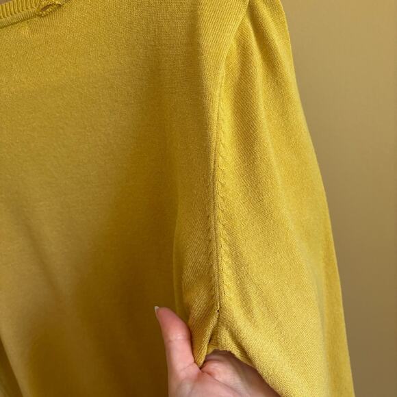 Retrology Crewneck Sweater – Mustard Yellow, Size Large - Picture 4 of 7
